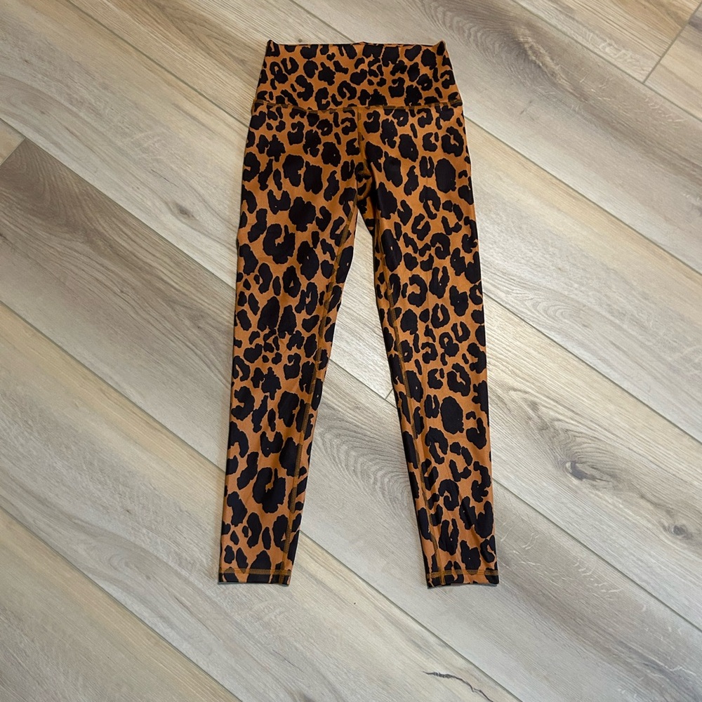 Fleo Leopard Print Leggings - Brown and Black